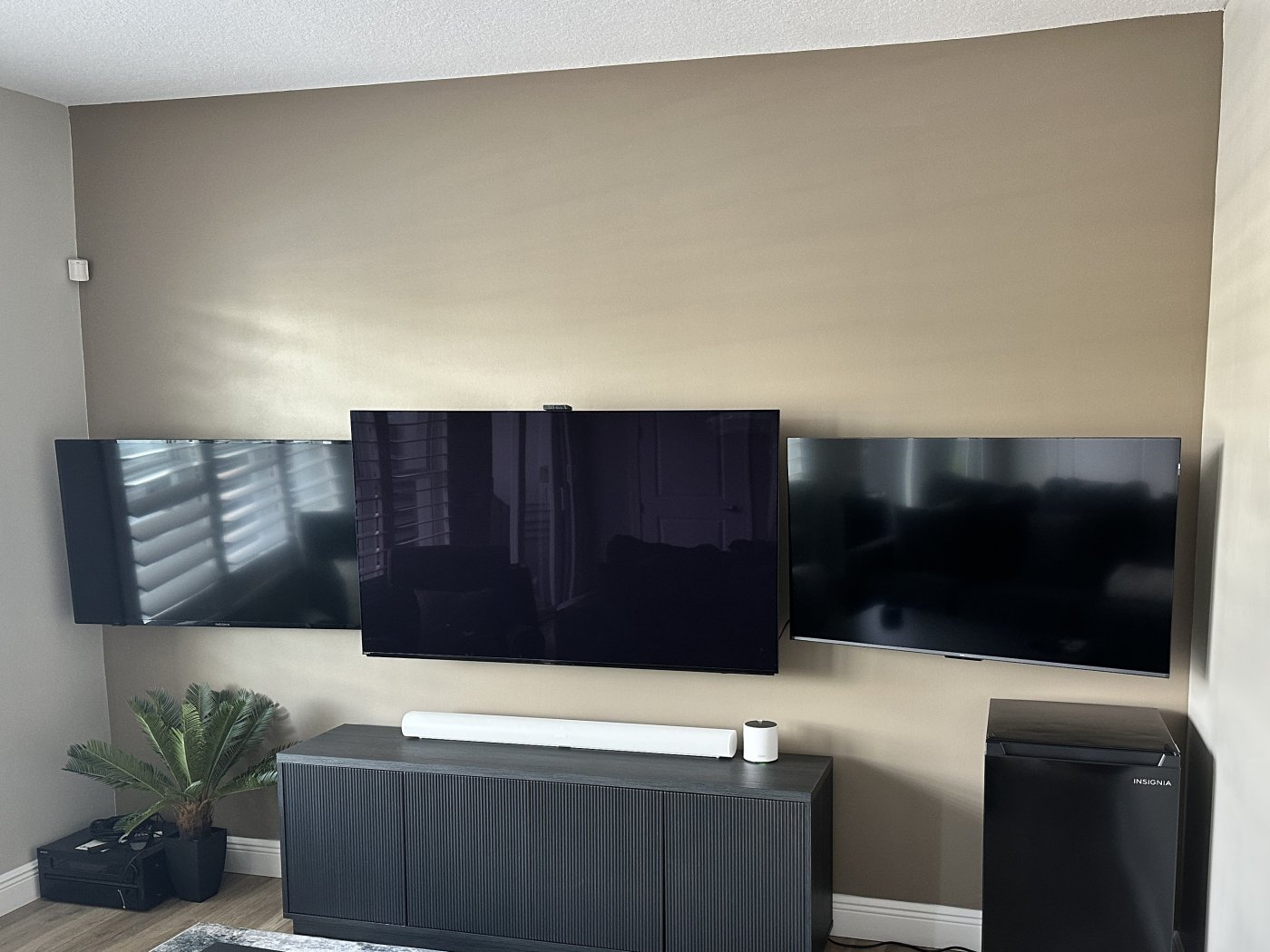 After: TV mounting and cable concealment
